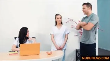 Dude receives 4 hand massages