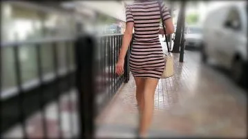 Hot wife in tight dress