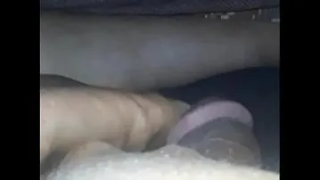 Sexy mature wife solejob polished orange toes